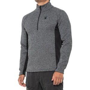 Spyder Gray and Black Zip Up Sweater